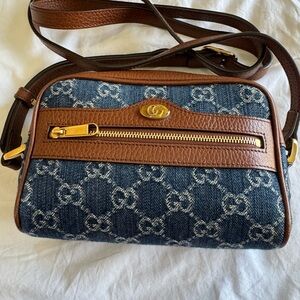 Gucci Ophidia Gg Mini Crossbody Bag in Denim